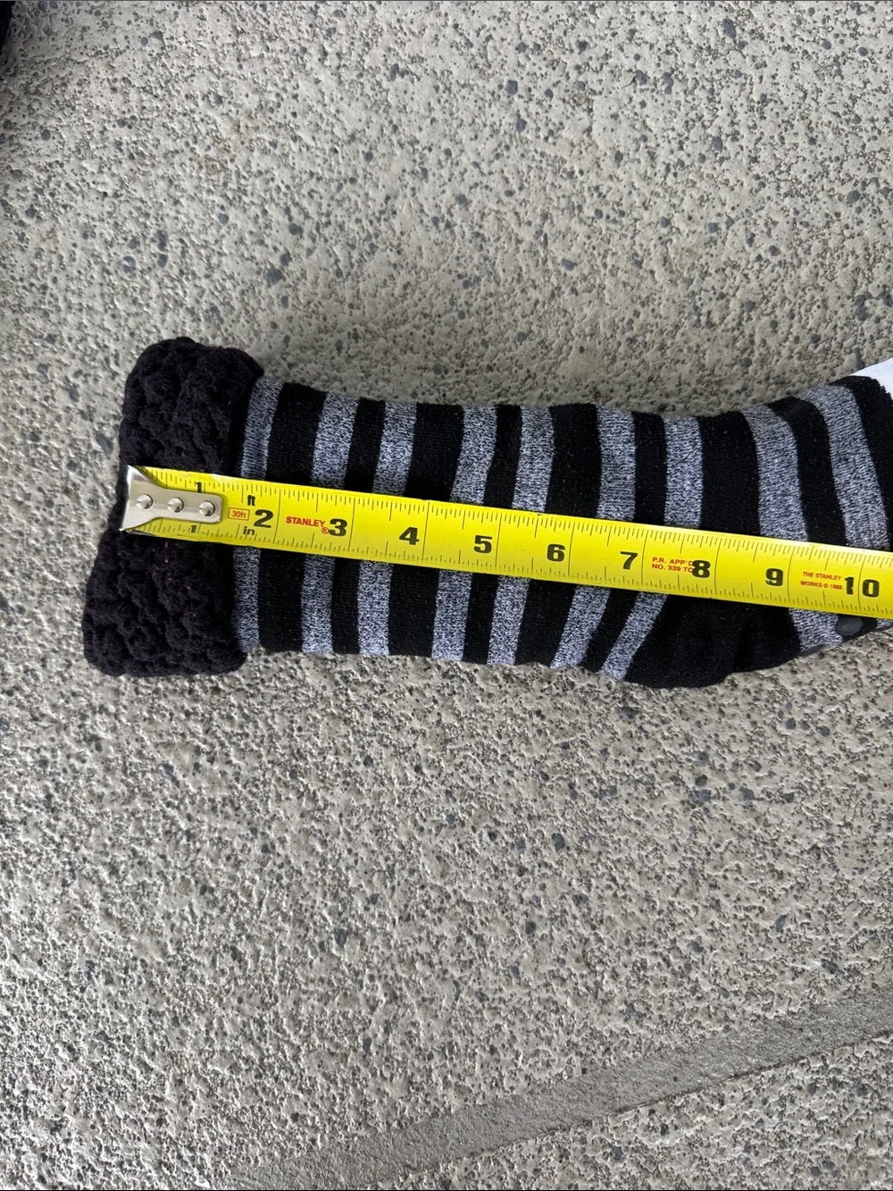 Disney Nightmare Before Christmas Jack Skellington black stripe fleece socks